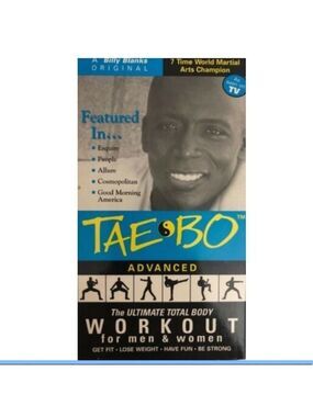 TAE BO ADVANCED Ultimate Total Body Workout for Men & Women(VHS 1998)TESTED-RARE